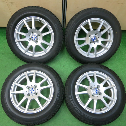 *送料無料*バリ溝！22年！キレイ！9.5分★スタッドレス 185/65R15 アイスエスポルテ GMach 社外 アルミ 15インチ PCD100/4H★3120908イス