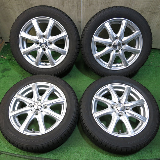 [送料無料]バリ溝！21年！キレイ！ほぼ10分★スタッドレス 155/65R14 iceFRONTAGE MACBES MB8 アイスフロンテージ マクベス 14インチ PCD100/4H★3061203Hス
