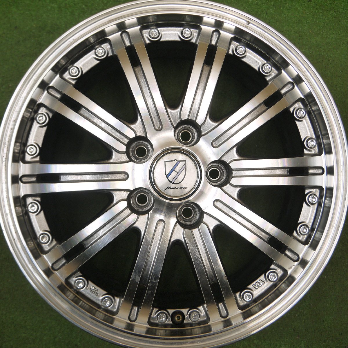 [送料無料]4本価格★MANARAY SPORT ホイール 15インチ 15×6J マナレイスポーツ PCD100/5H★3110605Hホ