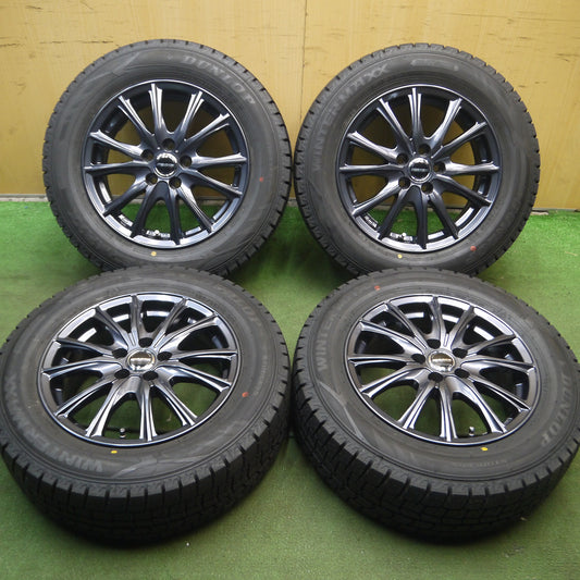 *送料無料*超バリ溝！22年！キレイ！ほぼ10分★スタッドレス 195/65R15 ダンロップ ウインターマックス WM02 WAREN ヴァーレン 15インチ PCD100/5H★4011011Hス