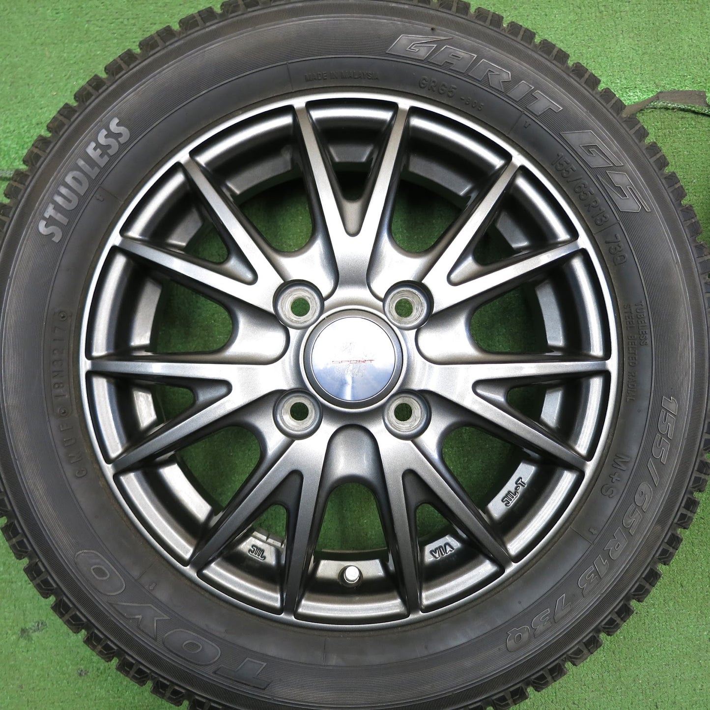 [送料無料]キレイ★スタッドレス 155/65R13 トーヨー ガリット G5 VELVA SPORT ヴェルヴァ スポーツ 13インチ PCD100/4H★3062305Hス