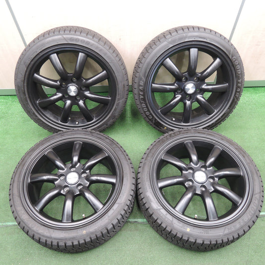 *送料無料*超バリ溝！22年！キレイ！ほぼ10分★BMW 等 Euro design 205/45R17 スタッドレス グッドイヤー アイスナビ8 ユーロデザイン 17インチ PCD112/5H★3120905NJス