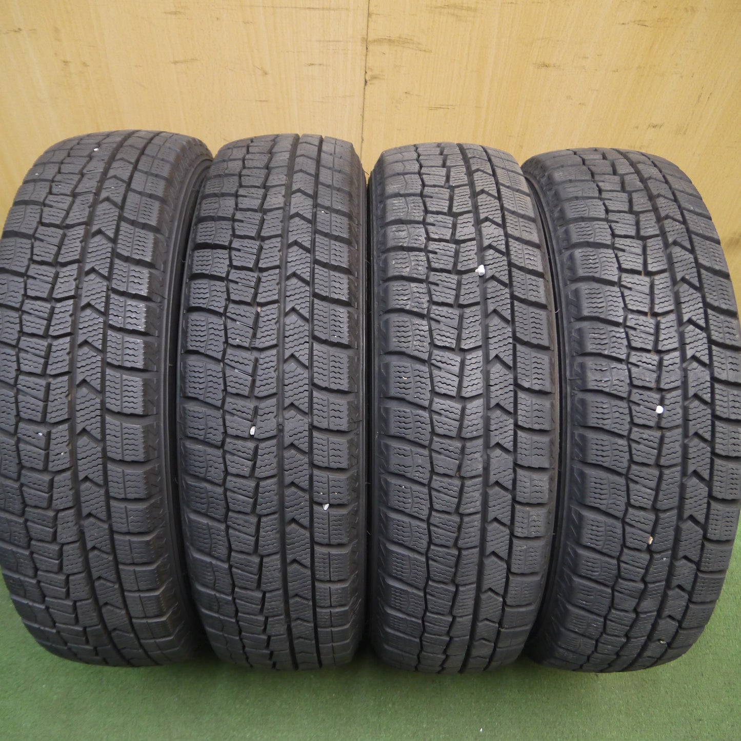*送料無料*バリ溝！20年！キレイ！9.5分★スタッドレス 155/65R13 ダンロップ ウインターマックス WM02 WAREN ヴァーレン 13インチ PCD100/4H★3121203Hス