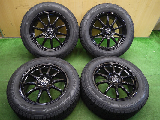 [送料無料]バリ溝！19年！キレイ！9.5分★スタッドレス 225/60R17 ヨコハマ アイスガード iG60 社外 アルミ トヨタ 17インチ PCD114.3/5H★2110805アス