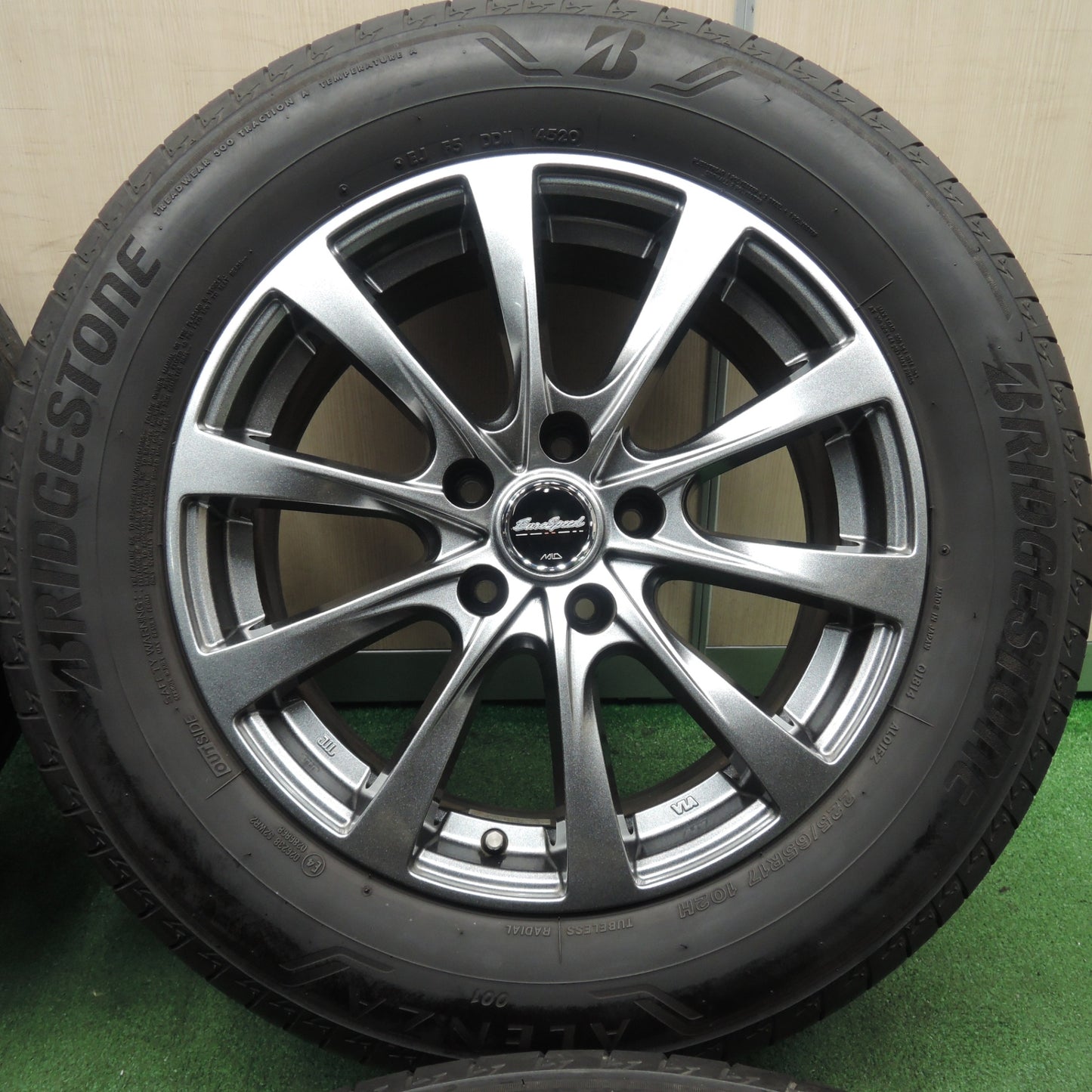 *送料無料* バリ溝！20年！キレイ！9.5分★225/65R17 ブリヂストン アレンザ 001 EuroSpeed MiD ユーロスピード 17インチ PCD114.3/5H★4021303TNノ