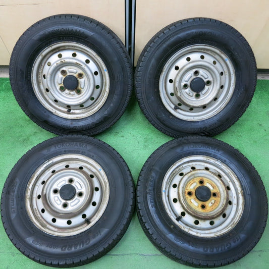 [送料無料]バリ溝！9.5分★スタッドレス 145/80R12 80/78N ヨコハマ アイスガード iG91 TOPY スチール ホイール 12インチ PCD100/4H★3072707イス