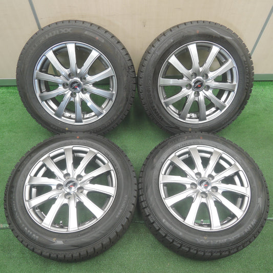 *送料無料*超バリ溝！22年！キレイ！ほぼ10分★スタッドレス 175/65R15 ダンロップ ウインターマックス WM02 Fang ファング 15インチ PCD100/5H★3110708NJス