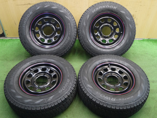 [送料無料]バリ溝！19年！キレイ！9.5分★ハイエース 等 DAYTONA 195/80R15 スタッドレス PRO COMP ALLOYS デイトナ ハンコック RW06 PCD139.7/6H★3022201クス