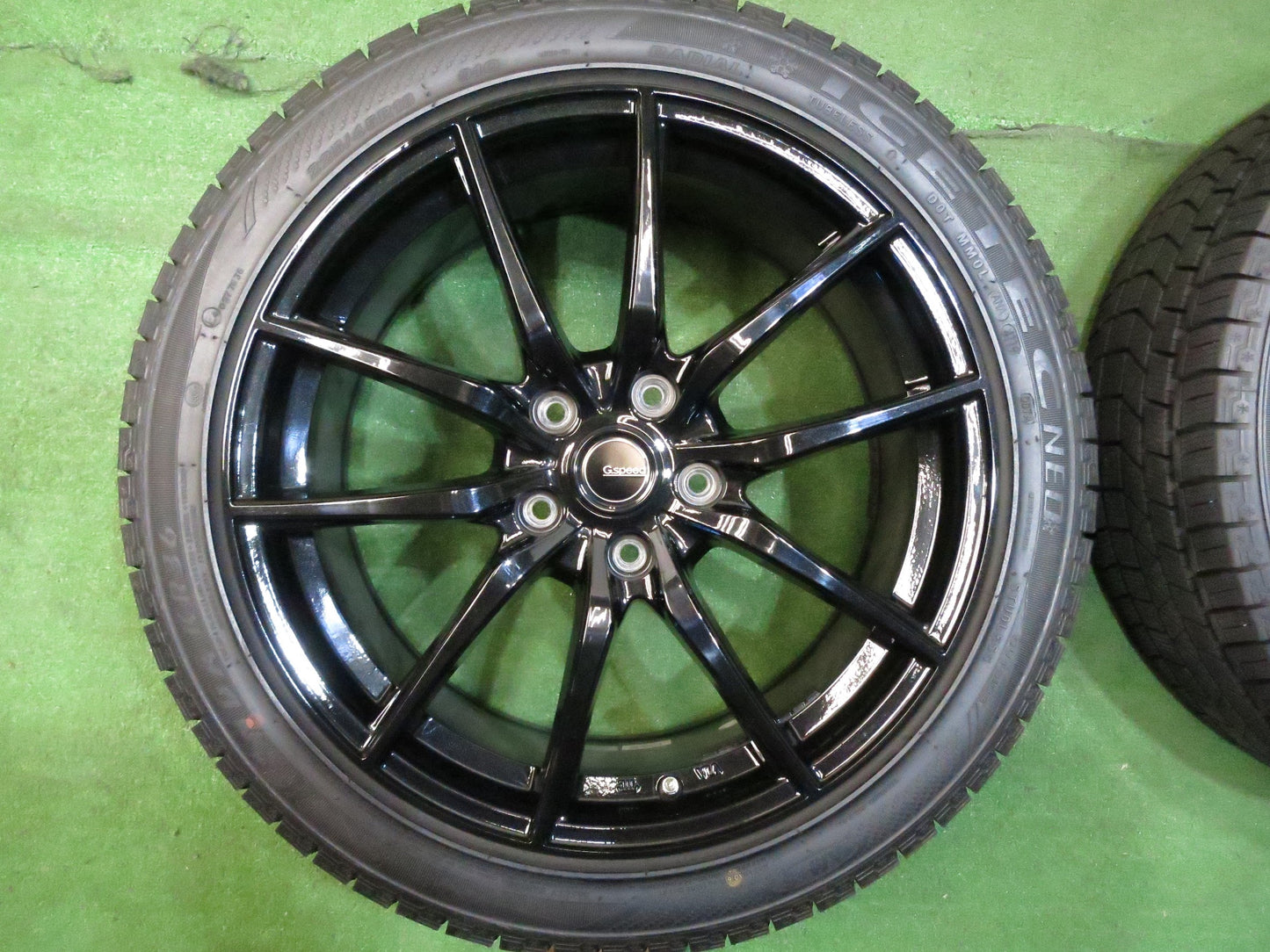 [送料無料]超バリ溝！19年！キレイ！9.5分以上★スタッドレス G.speed 225/45R18 ケンダ KR36 アイステック ネオ G.スピード 18インチ PCD114.3/5H★3022703Hス