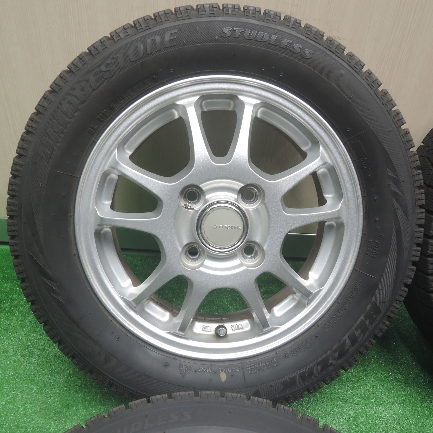 [送料無料]キレイ★スタッドレス 155/65R13 ブリヂストン ブリザック VRX ECO FORME エコフォルム 13インチ PCD100/4H★3080210SYス
