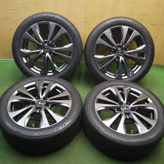 *送料無料* センサー付!バリ溝!キレイ!8.5分★レクサス UX250h Fスポーツ 純正 225/50R18 ブリヂストン トランザ T005A 18インチ PCD114.3/5H★4020604Hノ