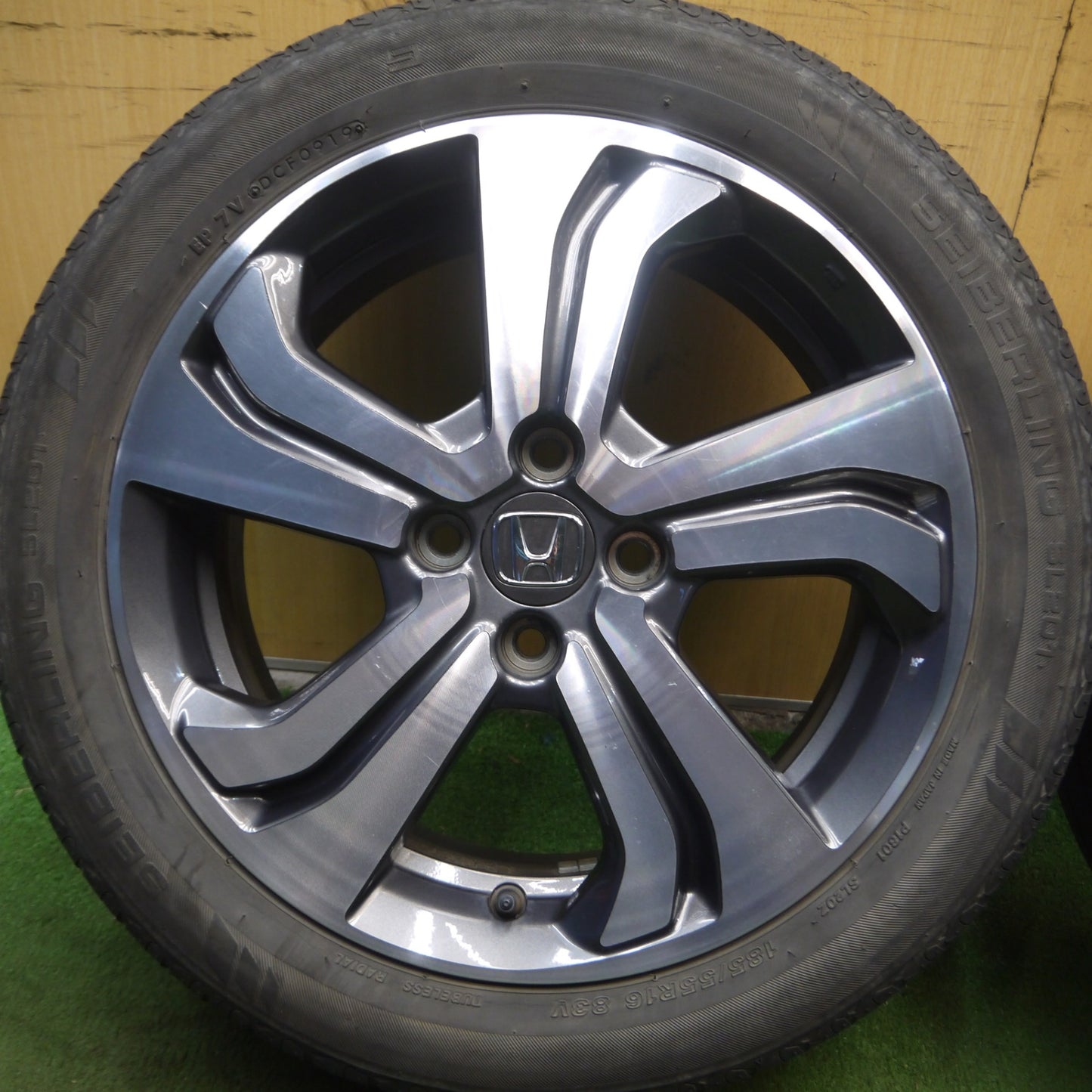 *送料無料* 4本価格★ホンダ グレイス 純正 185/55R16 ブリヂストン エコピア NH100C セイバーリング SL201 PCD100/4H★4030408Hノ