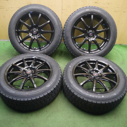 *送料無料* バリ溝！22年！キレイ！ほぼ10分★スタッドレス 195/60R17 グッドイヤー アイスナビ7 LOXARNY SPORT BADX ロクサーニ PCD100/4H★4031104Hス