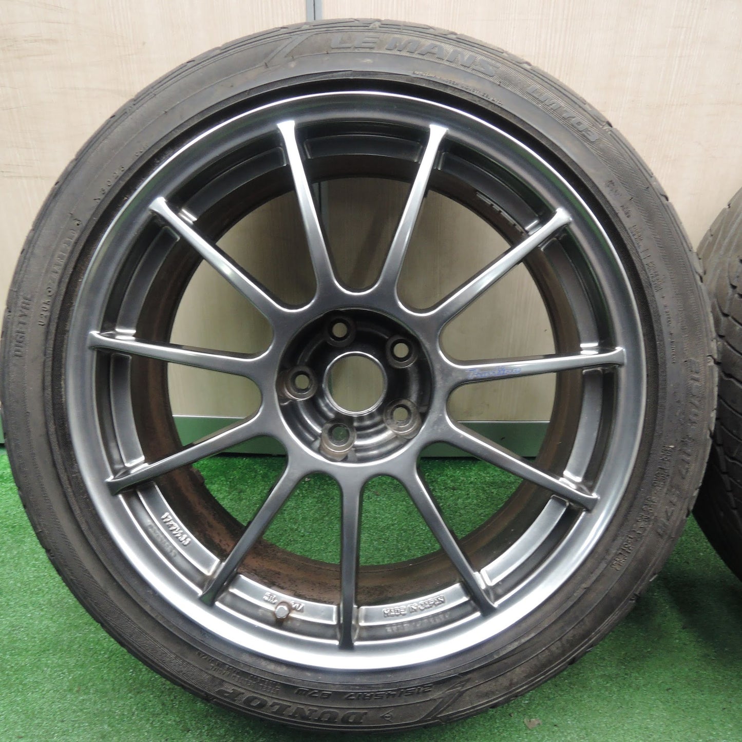 [送料無料]バリ溝！9.5分★アルファロメオ ASSO Partire 215/45R17 ダンロップ LE MANS LM703 アッソ パルティーレ 17インチ PCD98/5H★3111601NJノ
