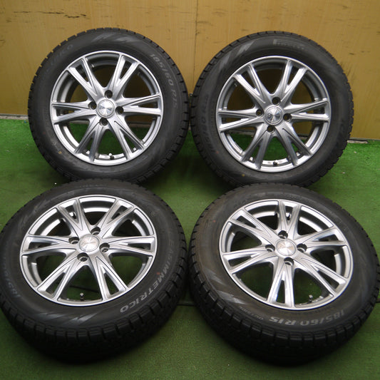 *送料無料*バリ溝！9.5分以上★スタッドレス 185/60R15 ピレリ アイスアシンメトリコ Exceeder エクシーダー 15インチ PCD100/4H★3102512Hス