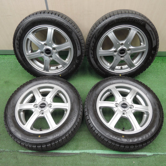 *送料無料* バリ溝!22年!キレイ!ほぼ10分★スタッドレス 155/65R14 ブリヂストン ブリザック VRX2 BALMINUM バルミナ 14インチ PCD100/4H★4021602NJス