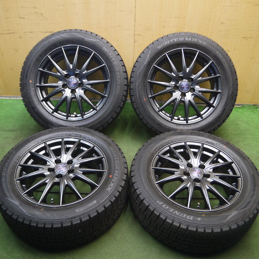 *送料無料*超バリ溝!21年!キレイ!ほぼ10分★インプレッサ等 205/55R16 スタッドレス ダンロップ ウインターマックス WM02 VELVA SPORTZ PCD100/5H★4010503Hス