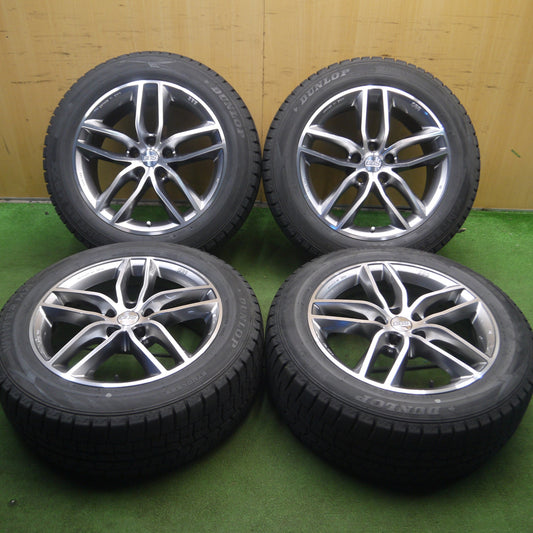 *送料無料* バリ溝！20年！キレイ！9.5分★BBS SX KBA50516 225/55R18 スタッドレス ダンロップ ウインターマックス WM02 PCD114.3/5H★4030807Hス