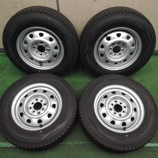 *送料無料*バリ溝！21年！キレイ！9.5分以上★スタッドレス 165/80R14 ダンロップ ウインターマックス SV01 TOPY スチール 14インチ PCD100 114.3/4H マルチ★4012804HAス