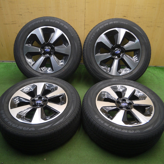 *送料無料* バリ溝！キレイ！9分★スバル SJ フォレスター 純正 225/60R17 ヨコハマ ジオランダー G91 17インチ PCD100/5H★4031205Hノ