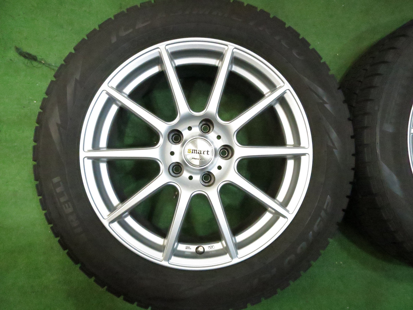 [送料無料]キレイ！19年★スタッドレス 215/60R17 ピレリ アイスアシンメトリコ smart MANARAY SPORT マナレイスポーツ 17インチ PCD114.3/5H★3020618Hス
