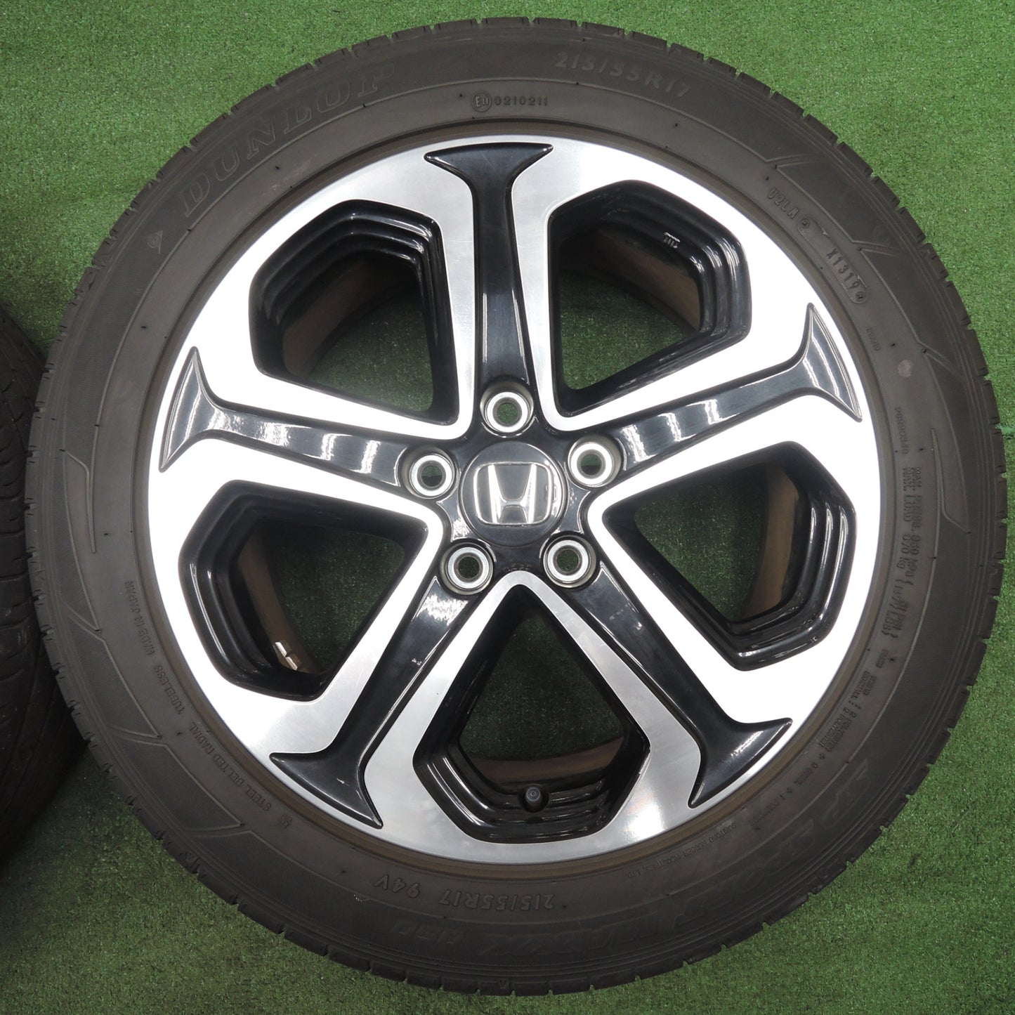 *送料無料* キレイ★ホンダ ヴェゼル 純正 215/55R17 ダンロップ SPスポーツマックス 050 17インチ PCD114.3/5H★4022306NJノ