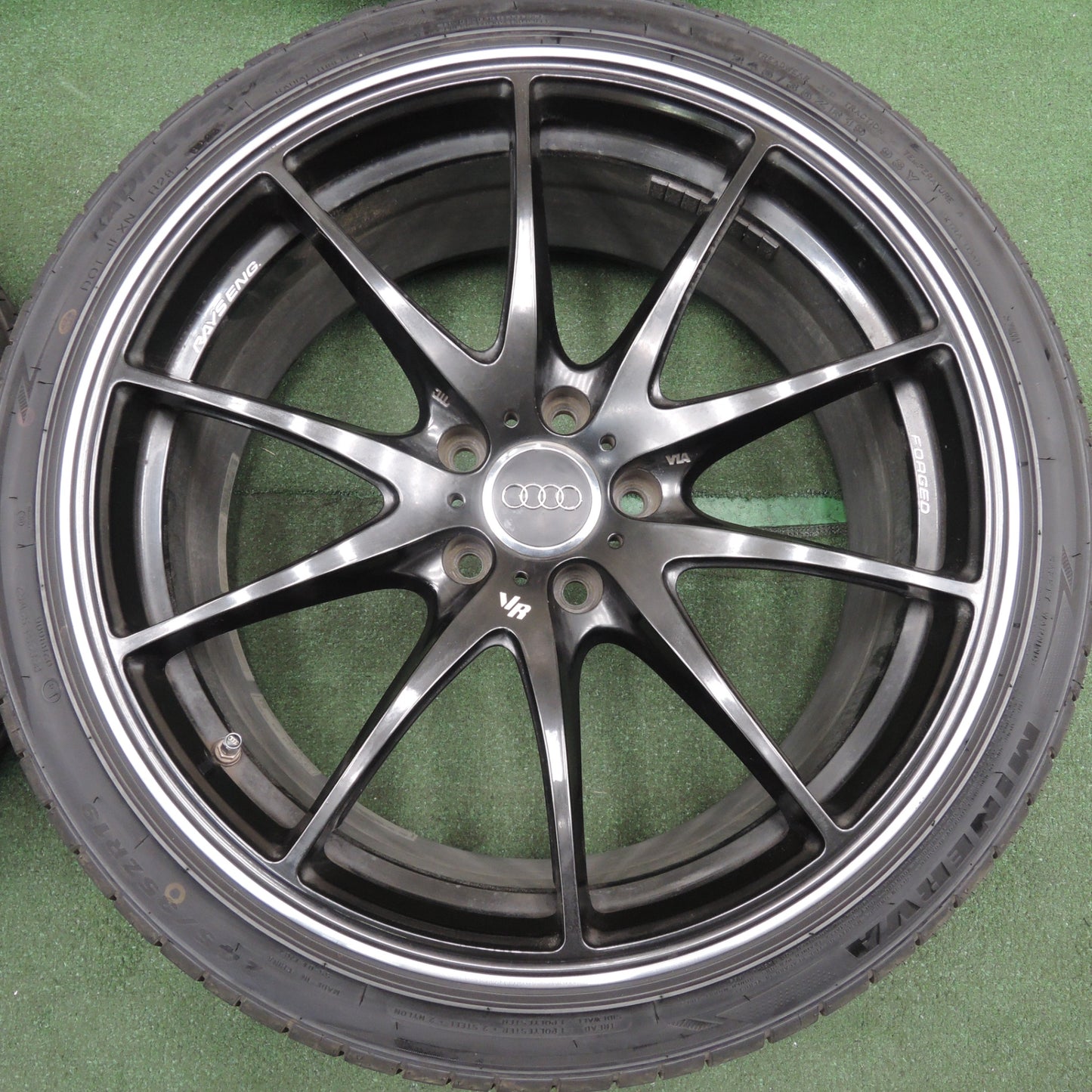 *送料無料* 超バリ溝！23年！キレイ！ほぼ10分★RAYS VR G25 鍛造 245/35R19 ミネルバ ラジアル F205 レイズ 19インチ PCD112/5H★4021715HAノ