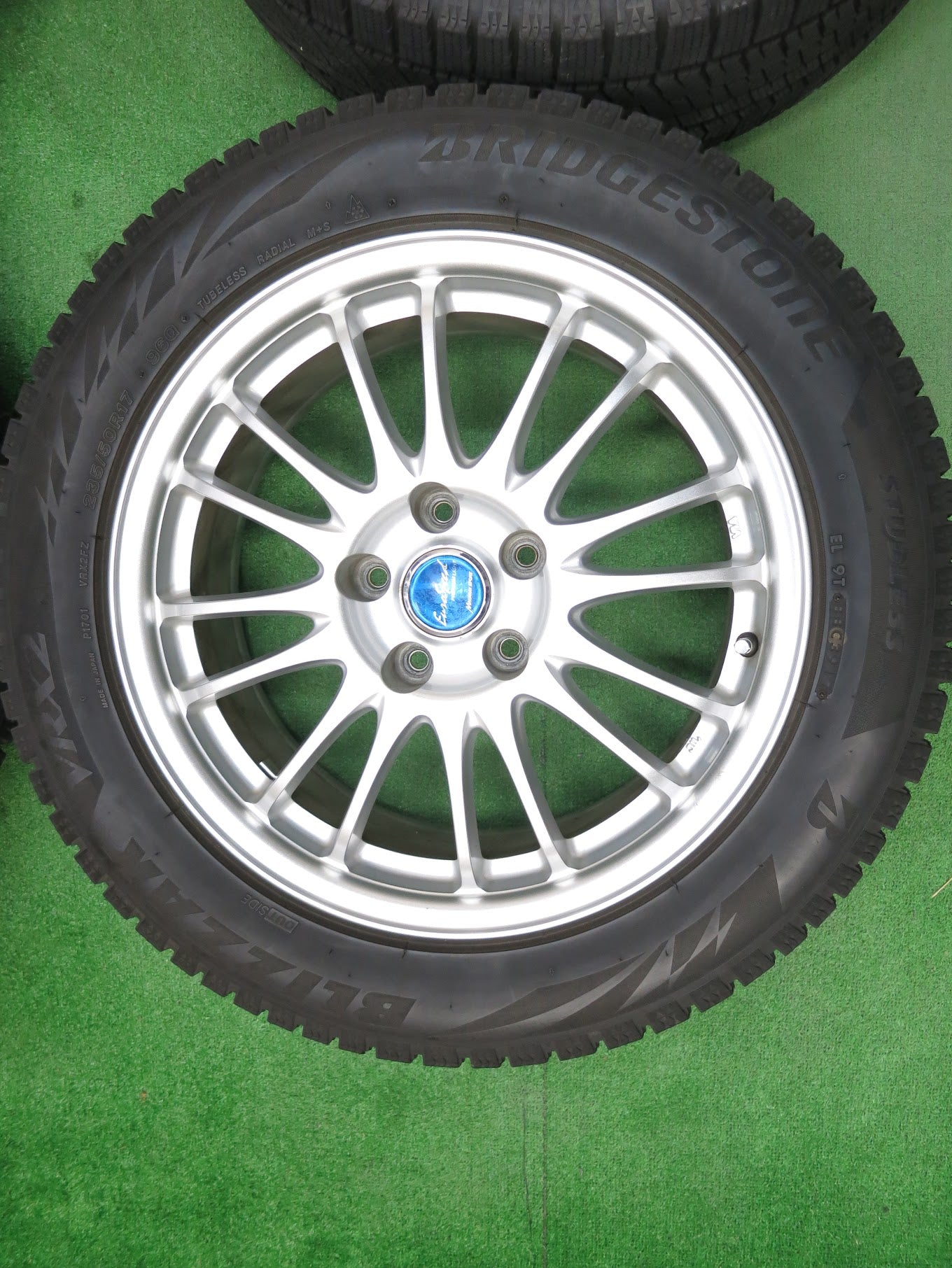 [送料無料]バリ溝！9分★スタッドレス 235/50R17 ブリヂストン ブリザック VRX2 EuroSpeed MANARAY SPORT ユーロスピード 17インチ PCD114.3/5H★3012803ヒス