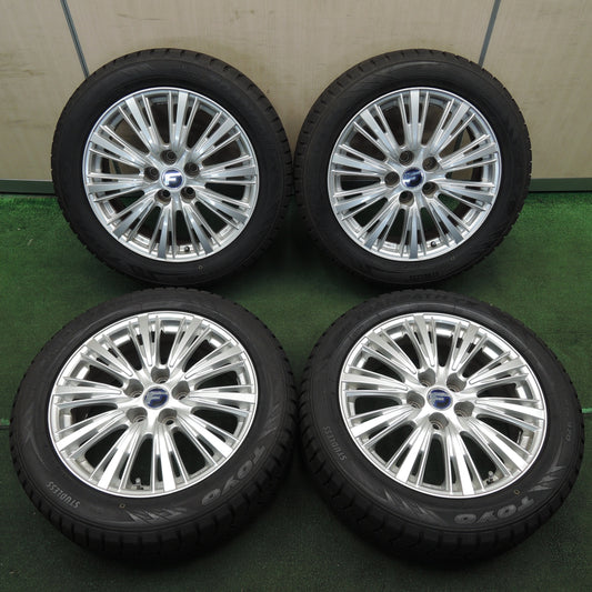 *送料無料* バリ溝!20年!綺麗!9.5分以上★レクサス等 235/50R18 スタッドレス トーヨー ウインター トランパス TX F 社外 アルミ PCD120/5H★4030607TNス