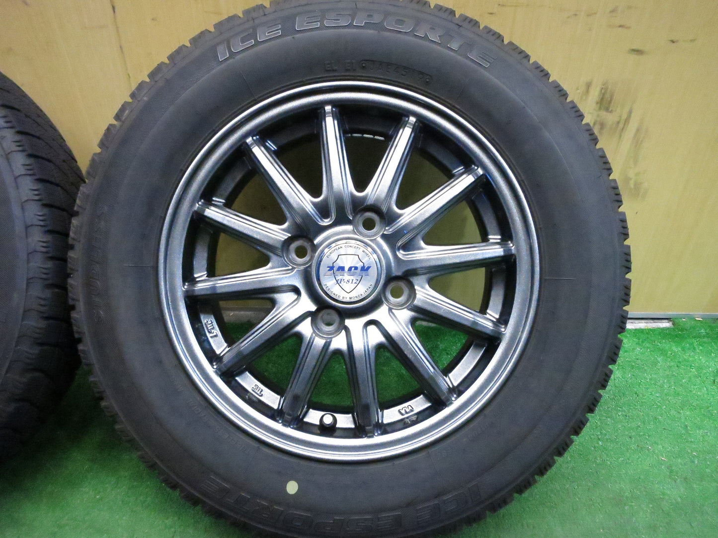 [送料無料]バリ溝！19年！キレイ！9分★スタッドレス 145/80R13 アイスエスポルテ ZACK JP-812 MONZA ザック モンツァ 13インチ PCD100/4H★3012304Hス