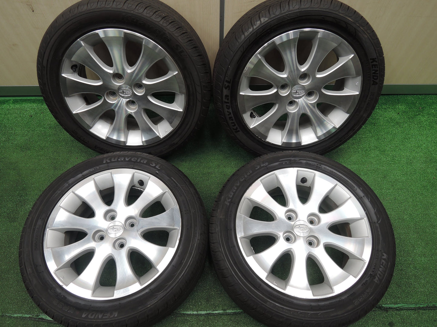 [送料無料]バリ溝！19年！9.5分★スバル デックス 純正 ENKEI 185/55R15 ケンダ KR32 Kuavela SL 15インチ PCD100/4H エンケイ★3102810HAノ