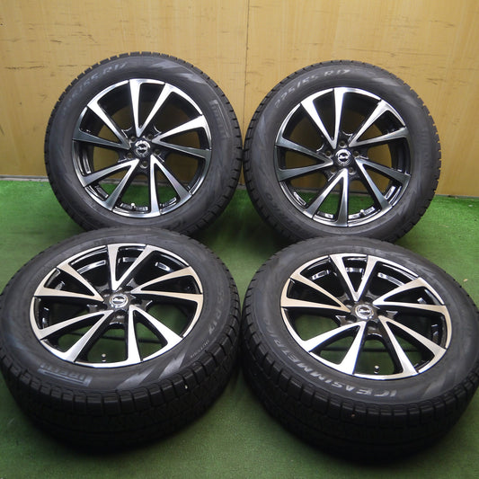 *送料無料*バリ溝!21年!キレイ!9.5分以上★XV 等 225/55R17 スタッドレス ピレリ アイスアシンメトリコ B-win 17インチ PCD100/5H★4011013Hス