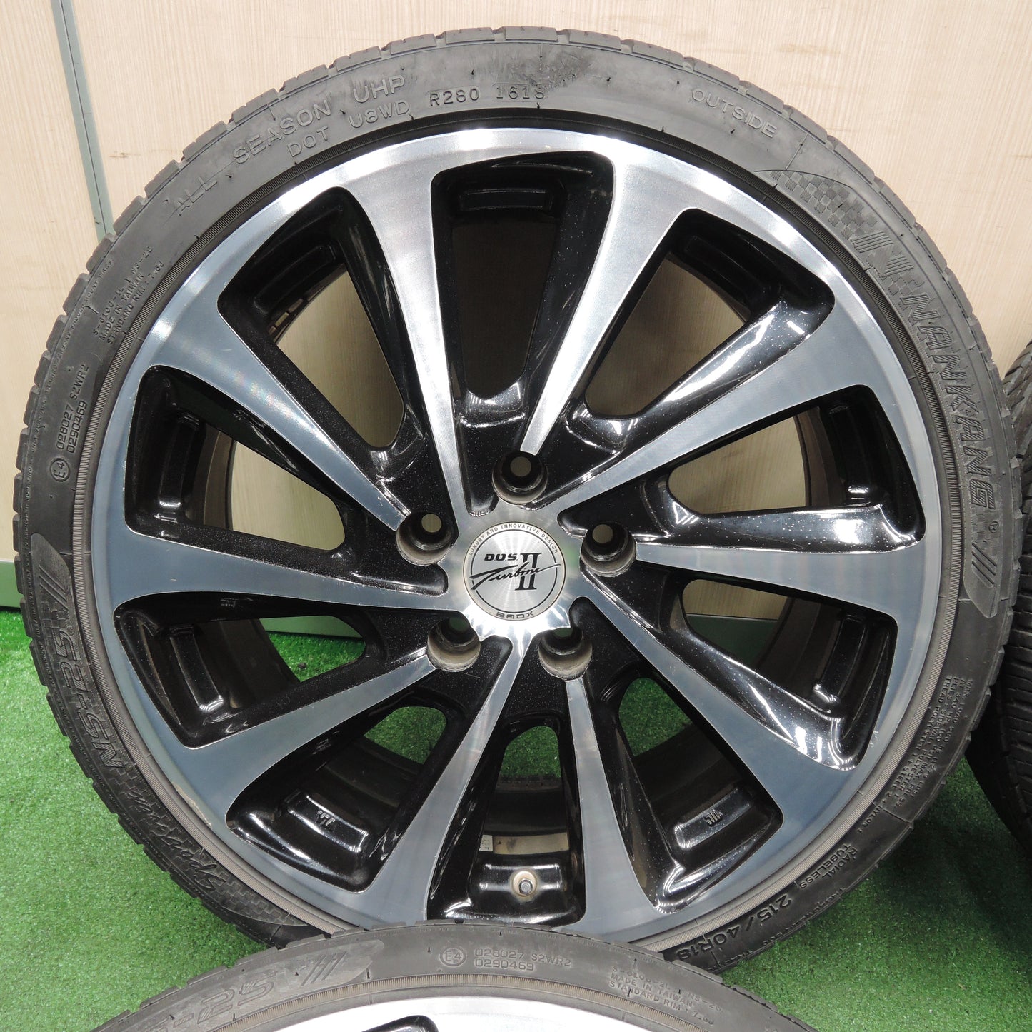 *送料無料*バリ溝！9分★D.O.S. TurbineⅡ BADX  215/40R18 ナンカン Sportnex NS-25 DOS 18インチ PCD114.3/5H★3111504SYノ