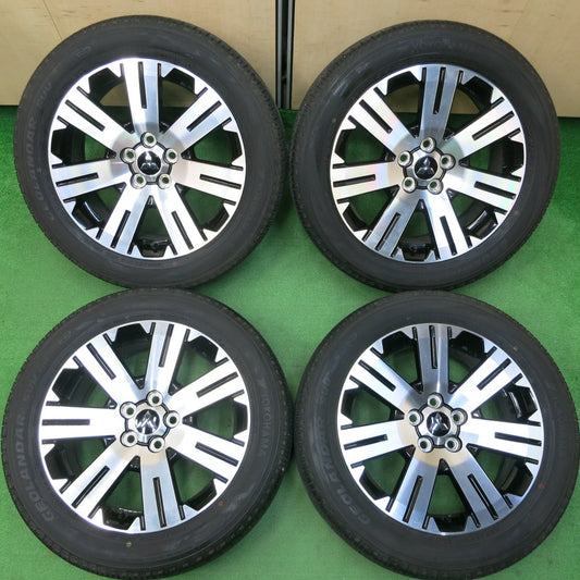 *送料無料*バリ溝!21年!キレイ!9.5分★三菱 デリカ D:5 純正 225/55R18 ヨコハマ ジオランダー SUV G055 18インチ PCD114.3/5H D5★4013003イノ