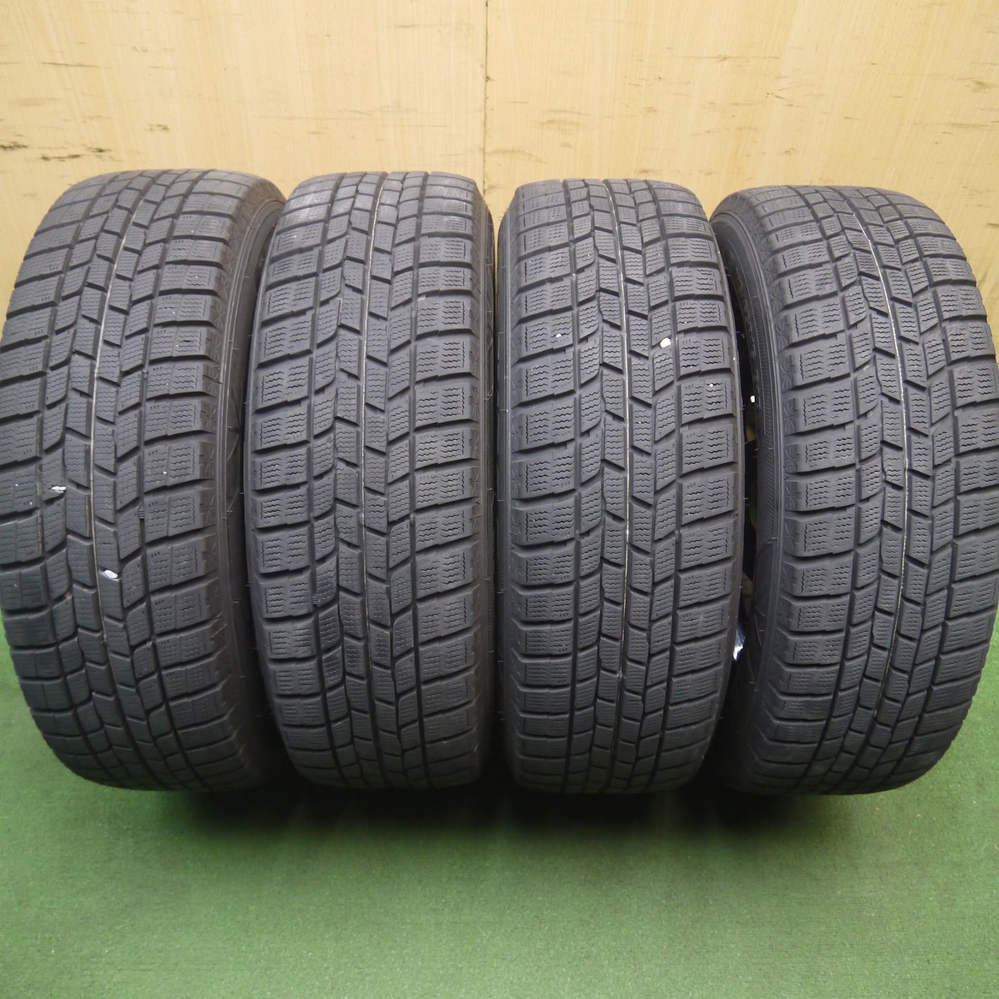 [送料無料]バリ溝！19年！キレイ！9.5分★スタッドレス 195/65R15 グッドイヤー アイスナビ6 D.O.S. DOS 社外 アルミ 15インチ PCD114.3/5H★3082304Hス