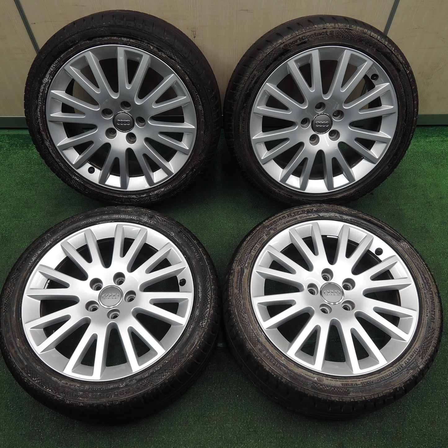 [送料無料]バリ溝！キレイ！9分★アウディ A3 純正 225/45R17 コンチネンタル スポーツコンタクト2 17インチ PCD112/5H★3110503TNノ