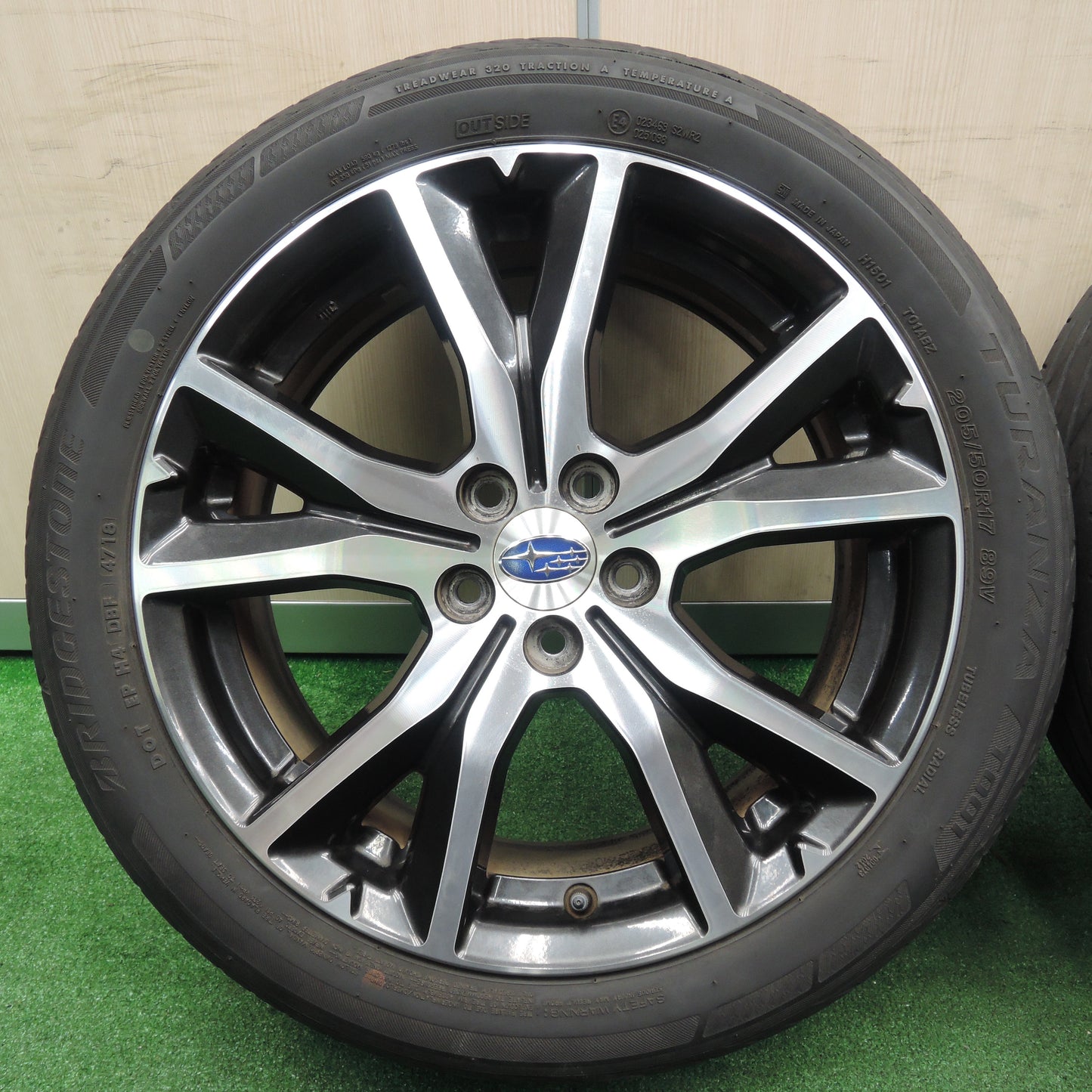 *送料無料*4本価格★スバル インプレッサ G4 純正 205/50R17 ブリヂストン トランザ T001 17インチ PCD100/5H★3111309NJノ