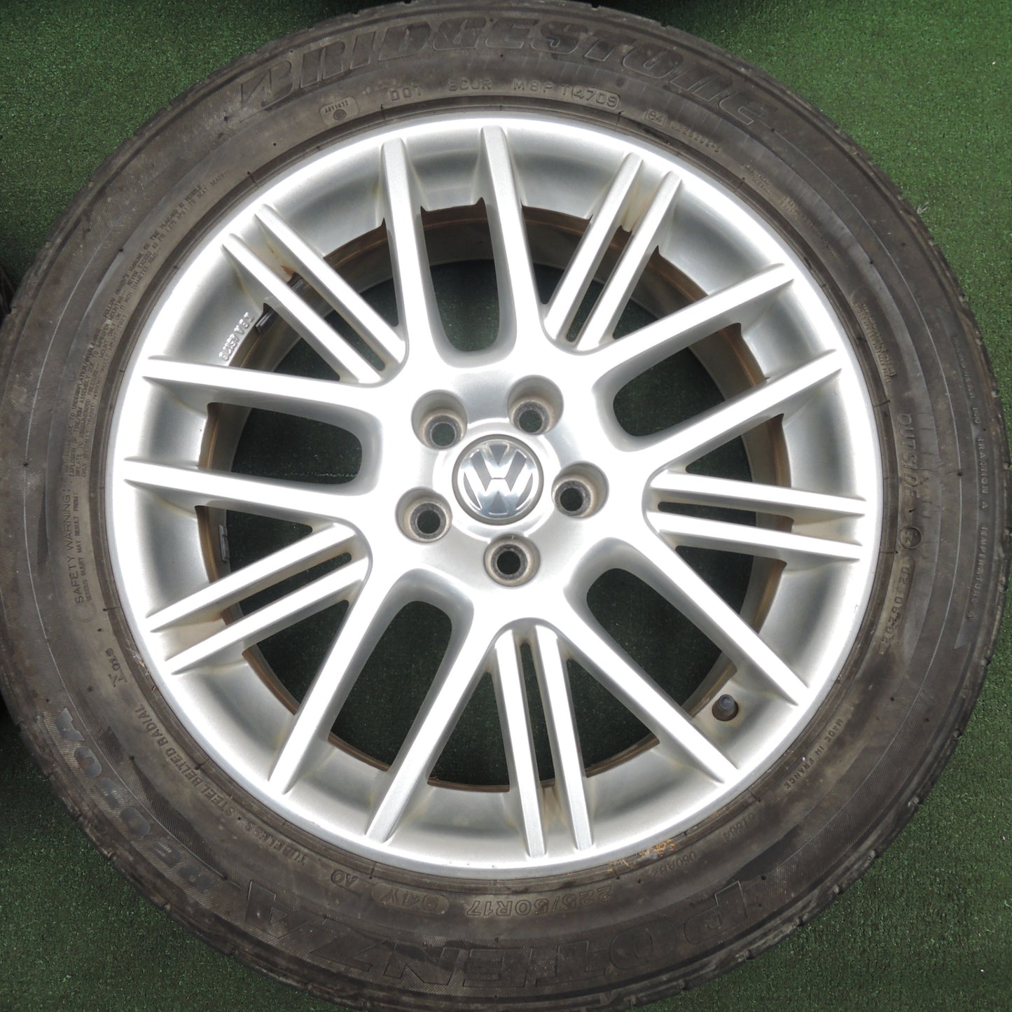 *送料無料* 4本価格★ワーゲン シャラン 純正 BORBET 225/50R17 ブリヂストン ポテンザ RE050A 17インチ ボルベット PCD100/5H★4020309HAノ