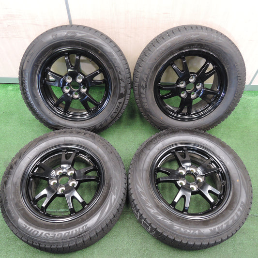 *送料無料*バリ溝！22年！9.5分★トヨタ 30系 プリウス 純正 195/65R15 スタッドレス ブリヂストン ブリザック VRX2 15インチ PCD100/5H★3111406NJス