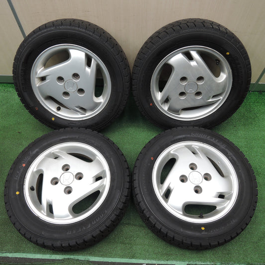 *送料無料* 超バリ溝！23年！ほぼ10分★ホンダ ライフ 純正 155/65R13 スタッドレス グッドイヤー アイスナビ7 13インチ PCD100/4H★4021609NJス