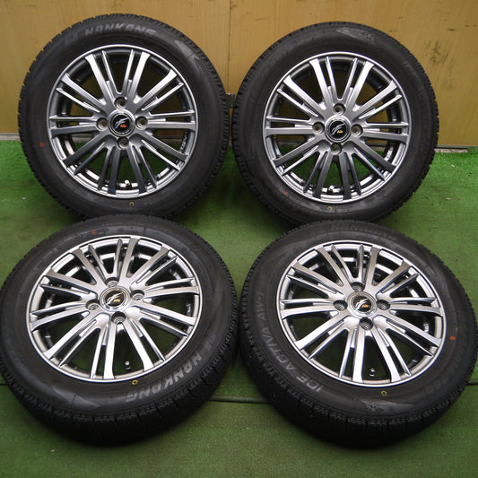 *送料無料*バリ溝！22年！キレイ！ほぼ10分★スタッドレス 155/65R14 ナンカン アイスアクティバ AW-1 Fang ファング 14インチ PCD100/4H★3102503Hス