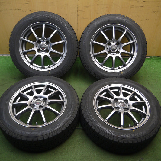 *送料無料*バリ溝!キレイ!9.5分★スタッドレス 175/65R15 ダンロップ ウインターマックス WM01 SCHNEIDER シュナイダー 15インチ PCD100/4H★4013003Hス