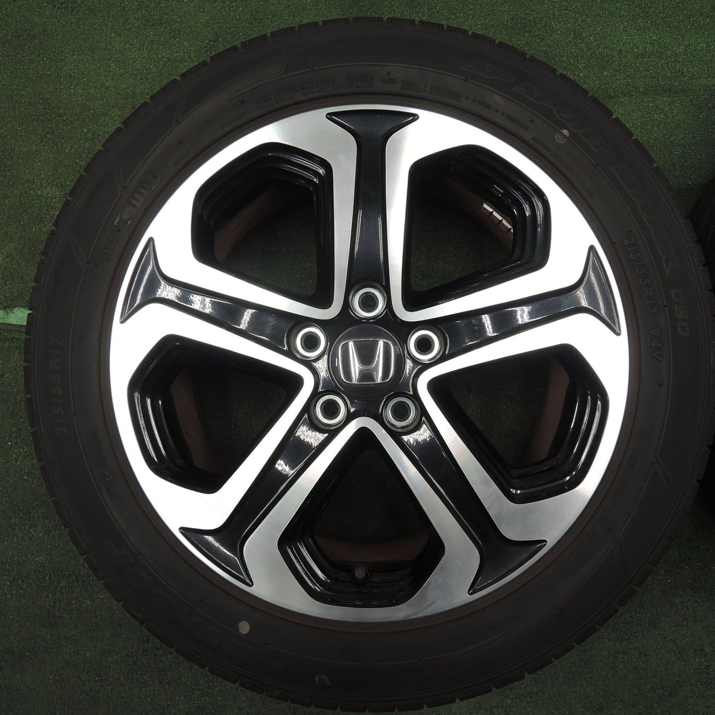 *送料無料* キレイ★ホンダ ヴェゼル 純正 215/55R17 ダンロップ SPスポーツマックス 050 17インチ PCD114.3/5H★4022306NJノ