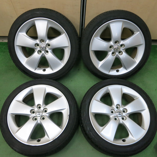 *送料無料*バリ溝！21年！9.5分★トヨタ 30系 プリウス ツーリング 純正 215/45R17 ダンロップ エナセーブ EC204 PCD100/5H★3101701イノ