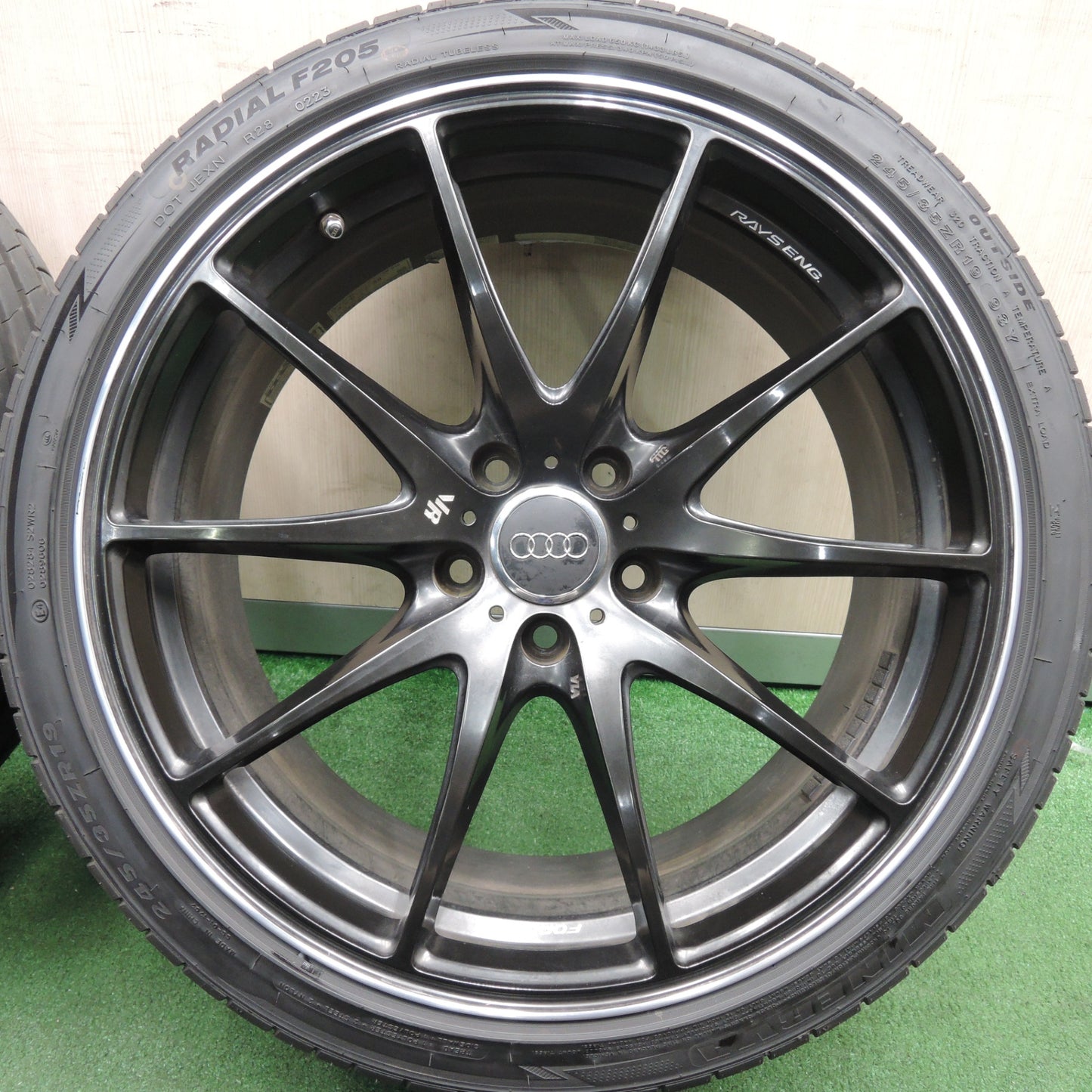 *送料無料* 超バリ溝！23年！キレイ！ほぼ10分★RAYS VR G25 鍛造 245/35R19 ミネルバ ラジアル F205 レイズ 19インチ PCD112/5H★4021715HAノ