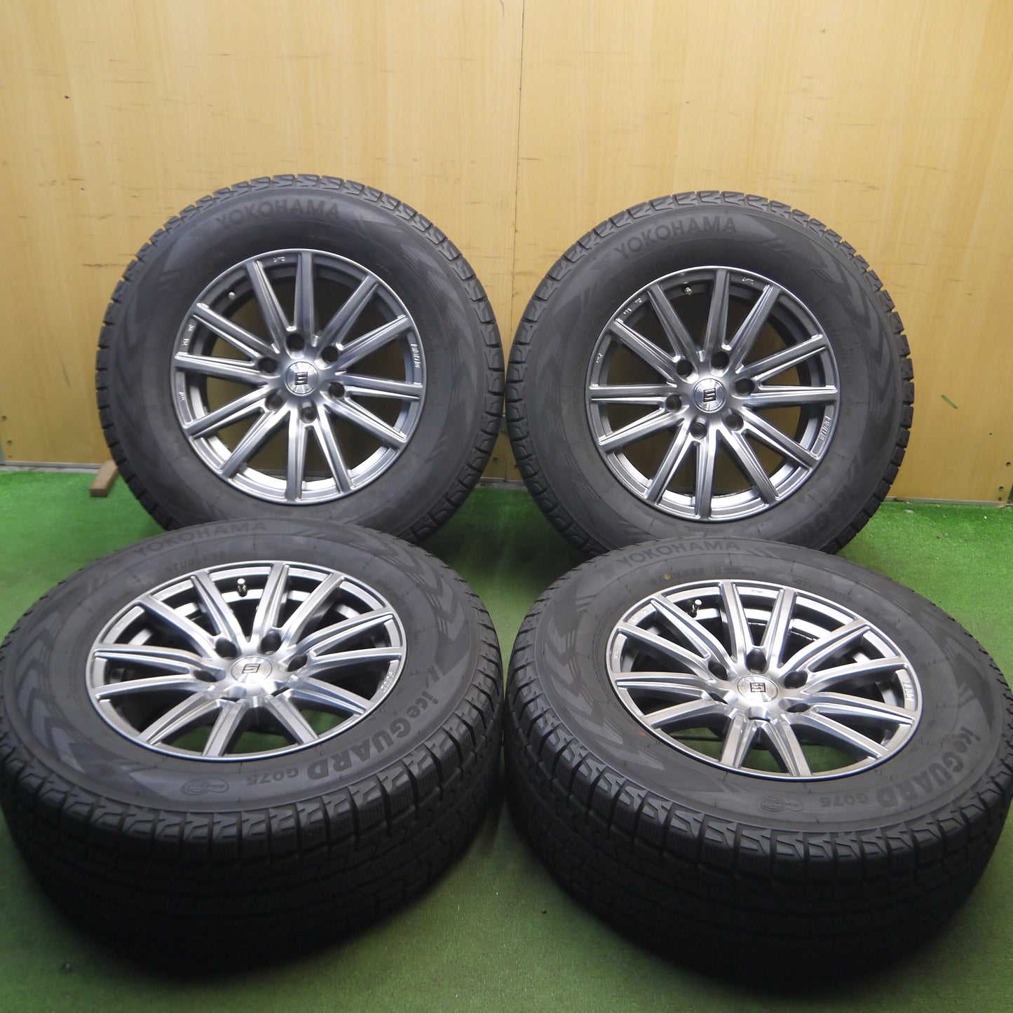 *送料無料*超バリ溝！20年！キレイ！9.5分以上★スタッドレス 265/65R17 ヨコハマ アイスガード G075 SEIN ザイン 17インチ PCD139.7/6H プラド等★3122208Hス