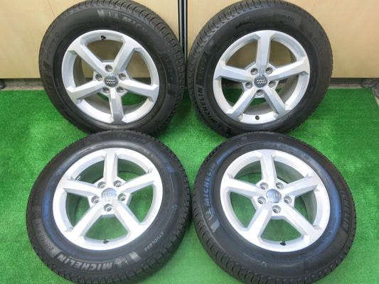 [送料無料]美品！18年★アウディ Q2 純正 215/60R16 スタッドレス ミシュラン X-ICE3+ 16インチ PCD112/5H★2110802ヒス
