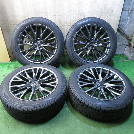 *送料無料* センサー付!バリ溝!20年!綺麗!9.5分★レクサス RX450h Fスポーツ 純正 235/55R20 スタッドレス ダンロップ ウインターマックス SJ8 PCD114.3/5H★4021601KKス