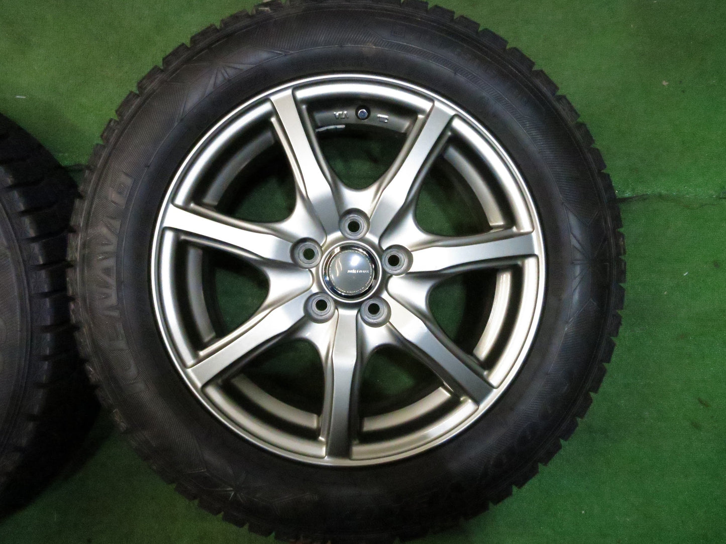 [送料無料]バリ溝！21年！キレイ！ほぼ10分★スタッドレス 175/65R14 アイスフロンテージ SPORT ABELIA スポルト アベリア 14インチ PCD100/4H★2122701ヒス