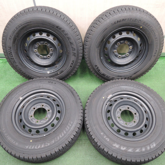 *送料無料*バリ溝!21年!9分★トヨタ ハイエース 純正 スチール 195/80R15 スタッドレス ブリヂストン ブリザック VL1 PCD139.7/6H★3121611HAス